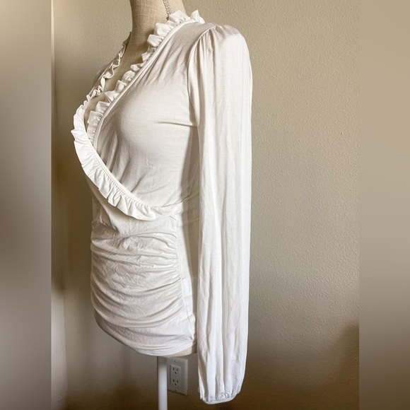 NWT Boden Frill Neck Wrap Blouson Top | Size 4 - Picture 4 of 12